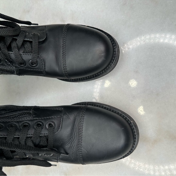 Chanel Leather CC Combat boots size 39.5 - Picture 6 of 14